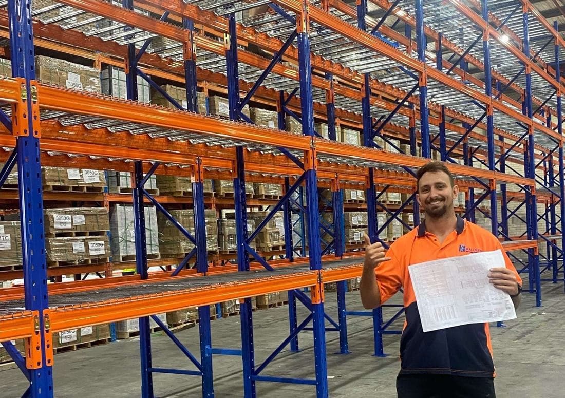 Selective pallet racking installed in a warehouse