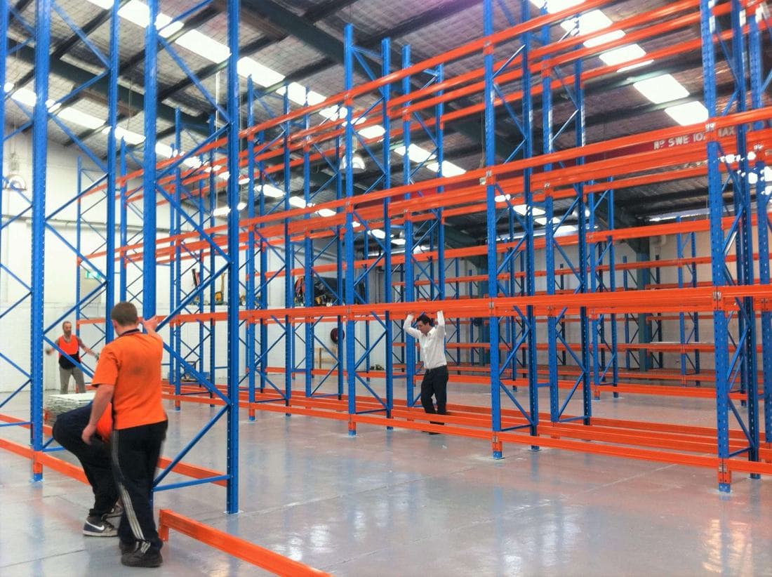 Multi-level pallet racking supplied and installed
